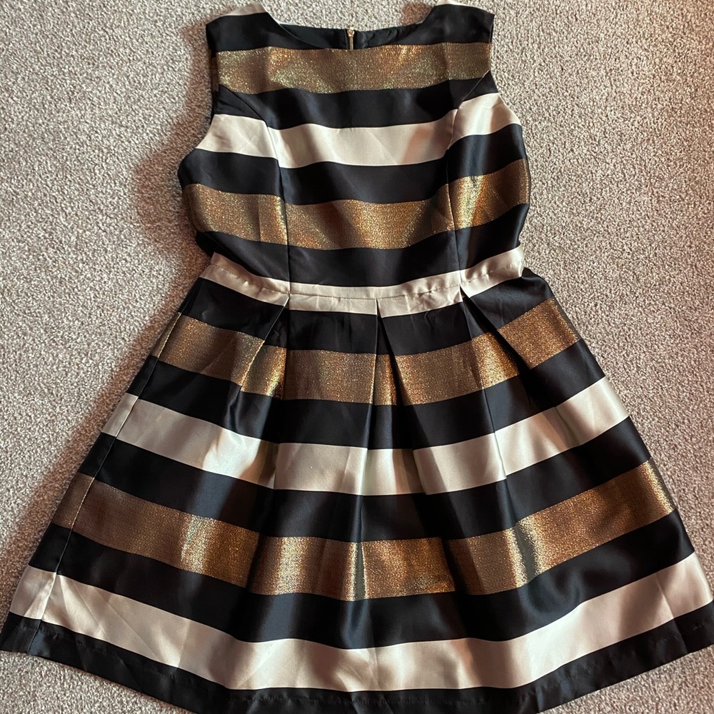 Charming Charlie’s black and gold dress